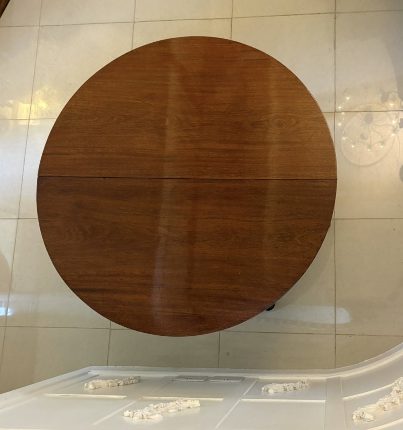 Antique Rare Georgian Figured Mahogany Metamorphic Dining Table Console Pair 12 Seater - Image 7